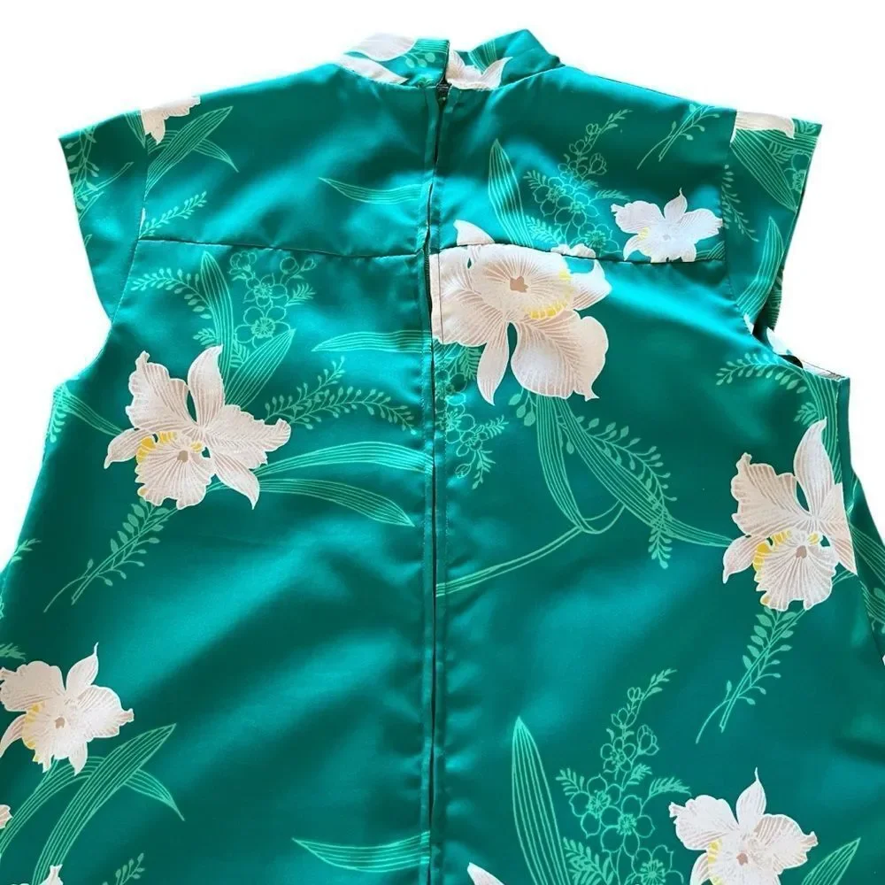 Vintage Otaheite Honolulu Hawaiian Floral Maxi Dress - Picture 4 of 9
